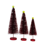 Cody Foster Red Glitter Trees 3 Pc Set - - SBKGifts.com