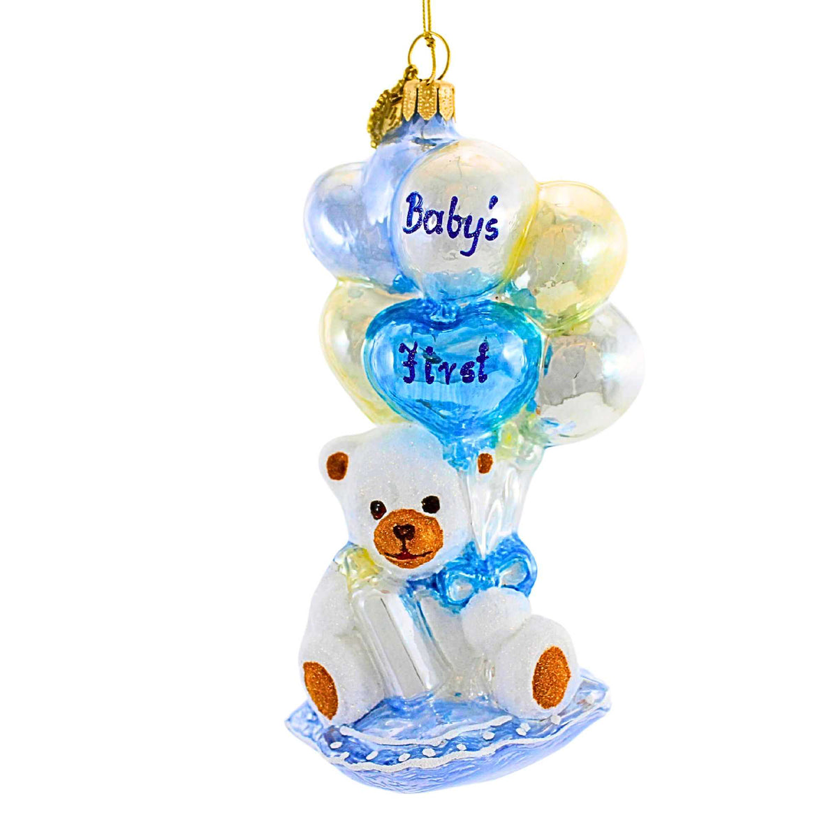 (61338) Boy Teddy Bear With Balloons