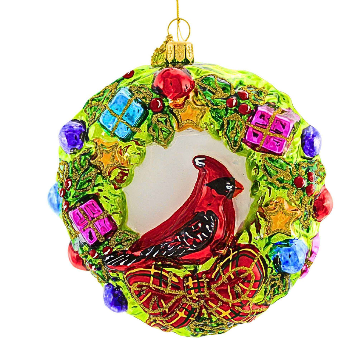 (61345) Wreath With Christmas Cardinal