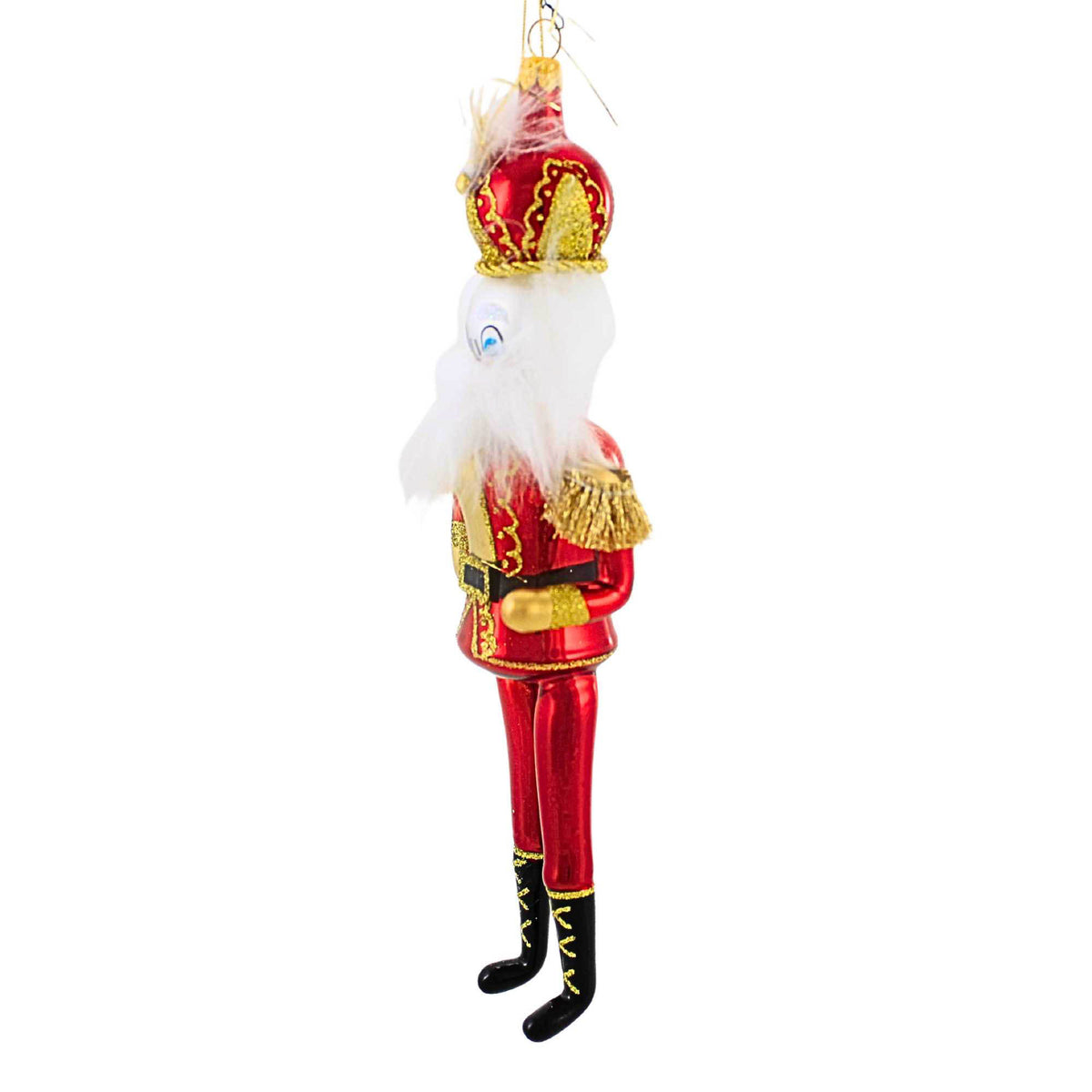 De Carlini Italian Ornaments Regal Red Nutcracker - - SBKGifts.com