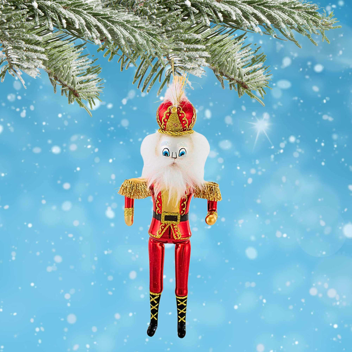 De Carlini Italian Ornaments Regal Red Nutcracker - - SBKGifts.com
