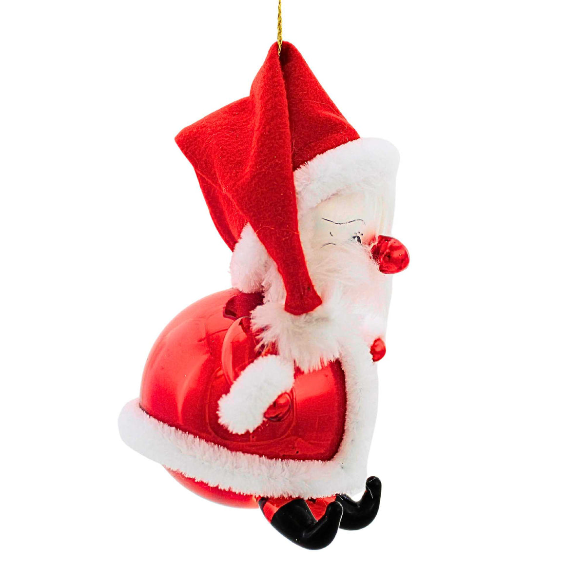 De Carlini Italian Ornaments Roly Poly Santa - - SBKGifts.com