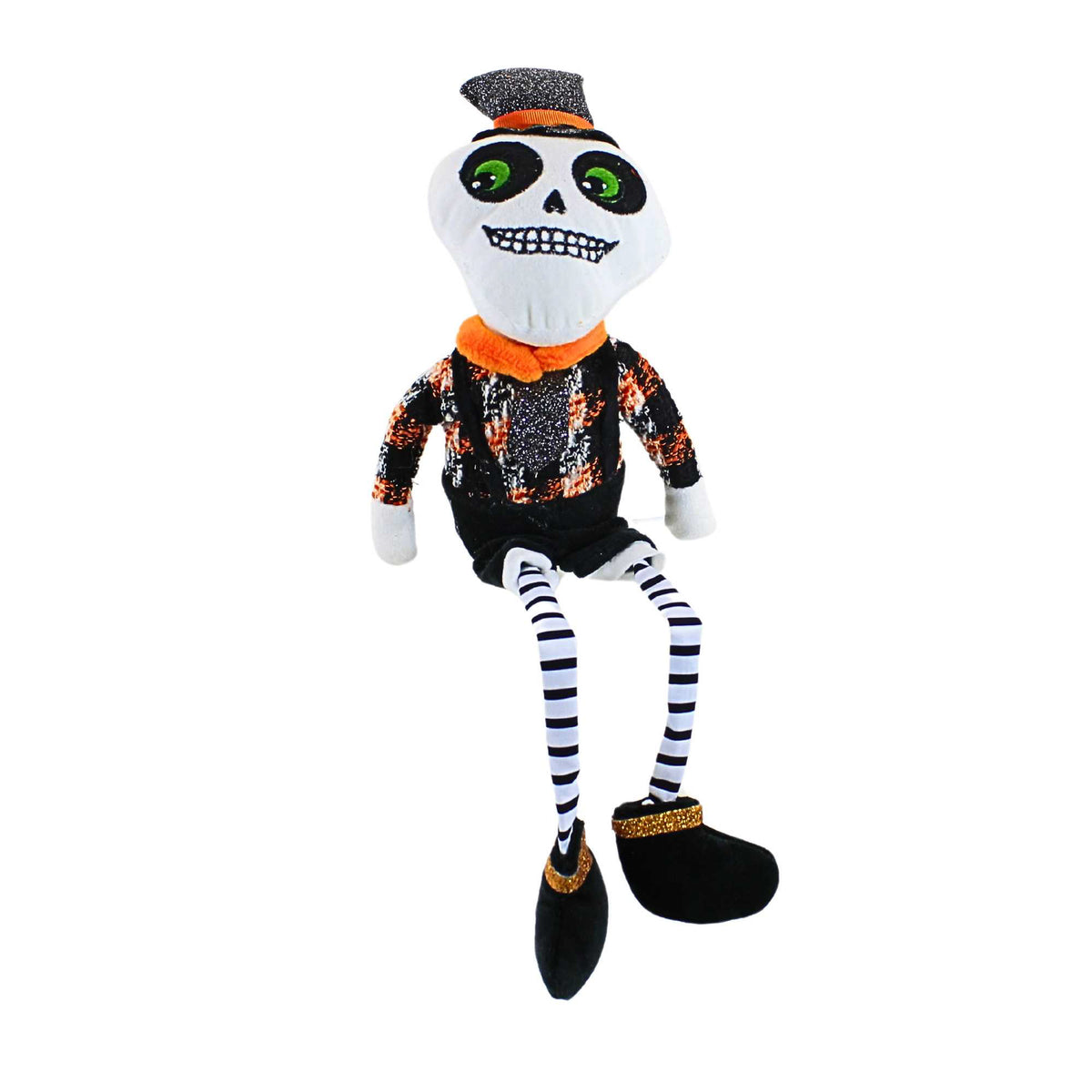 (61372) Sitting Halloween Skeleton With Dangling Legs