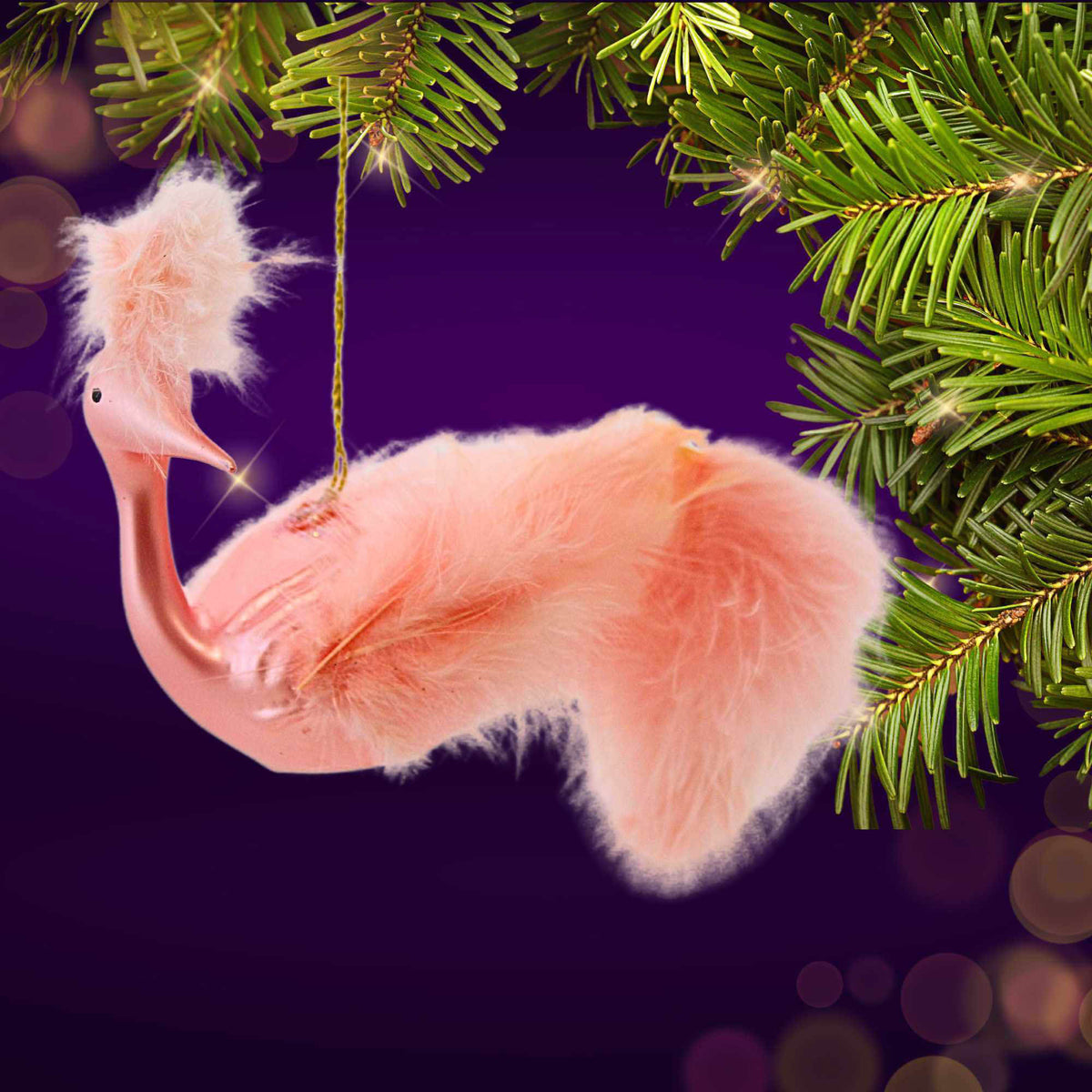 De Carlini Italian Ornaments Crowned In Pink - - SBKGifts.com