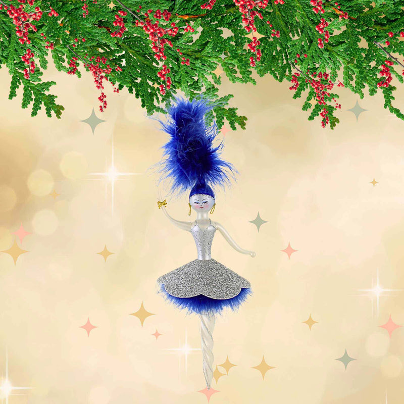 De Carlini Italian Ornaments Zadie Azure - - SBKGifts.com