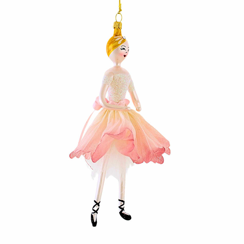 De Carlini Italian Ornaments Pas De Fleur - - SBKGifts.com