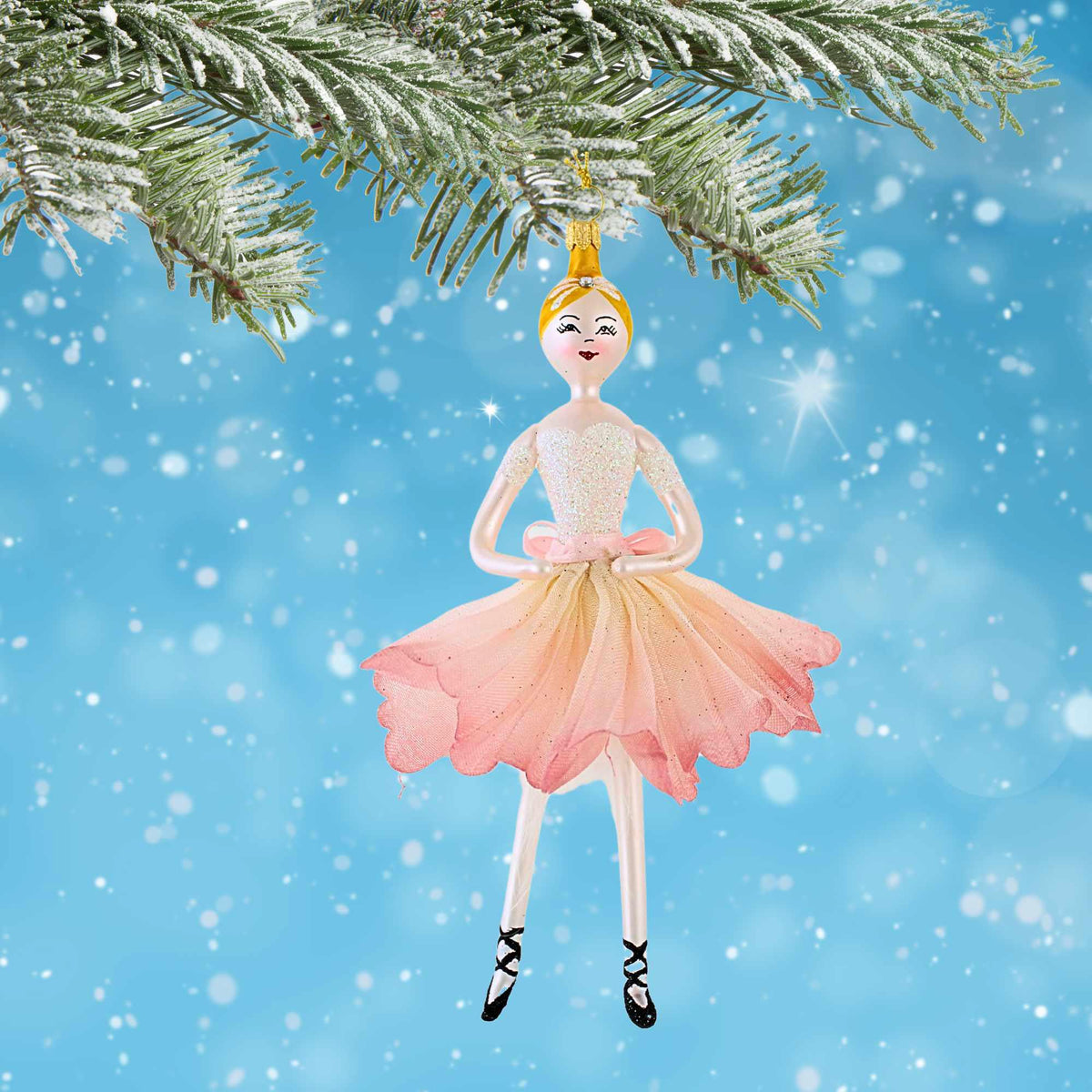 De Carlini Italian Ornaments Pas De Fleur - - SBKGifts.com
