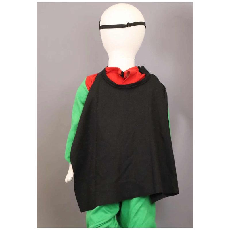 Child Boy Teen Titans Robin Costume Fleece Suit & Cape Infant Size 6-12 Months New - - SBKGifts.com
