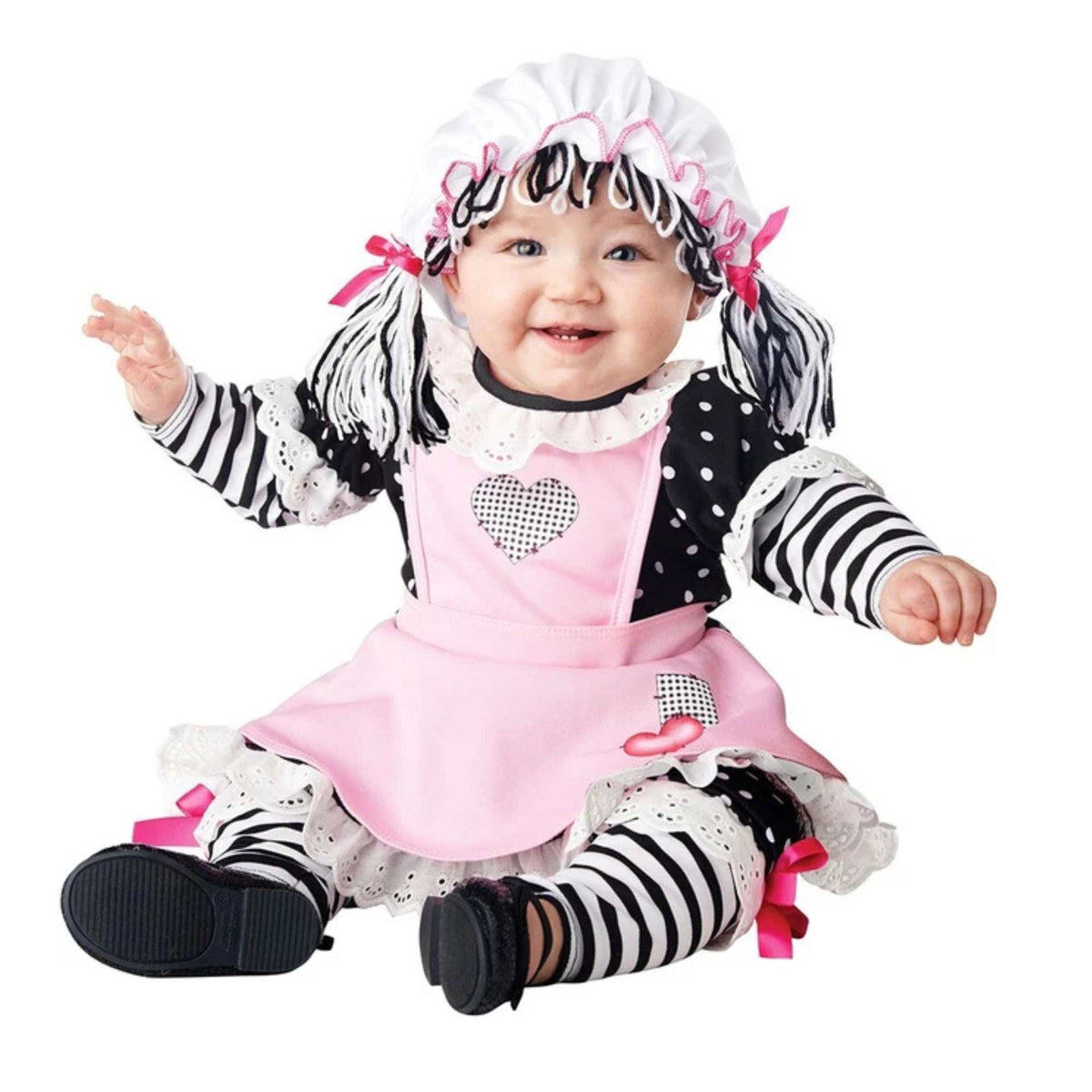 (61478) Child Girls Rag Doll Halloween Dress Bloomer Halloween Costume Infant 6 - 12 Months New