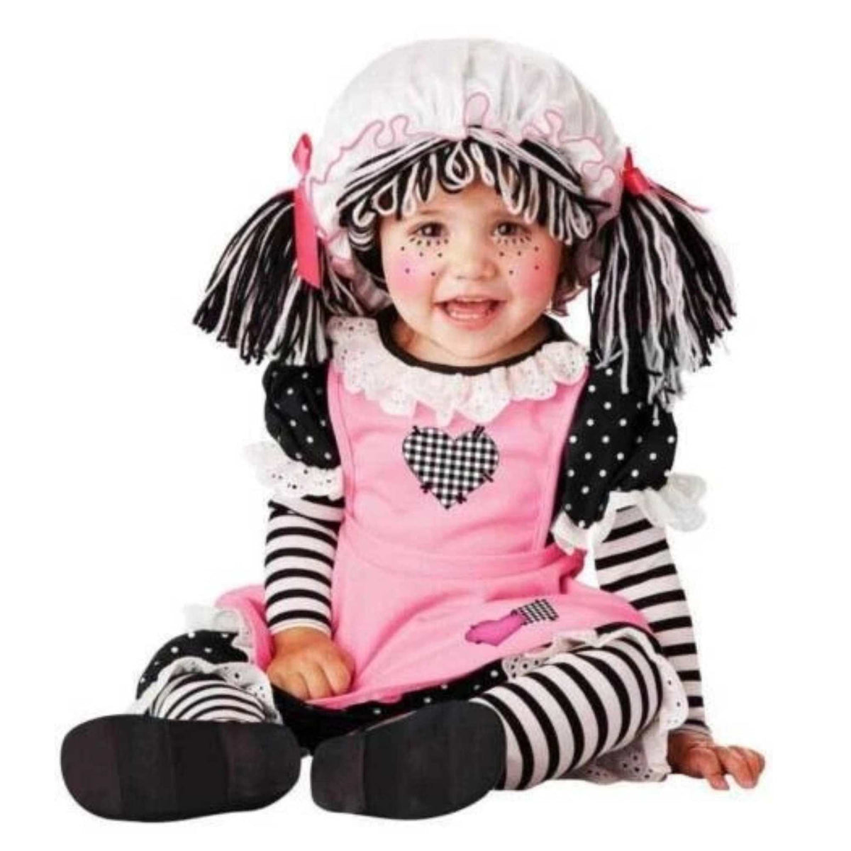 Child Girls Rag Doll Halloween Dress Bloomer Halloween Costume Infant 6 - 12 Months New - - SBKGifts.com