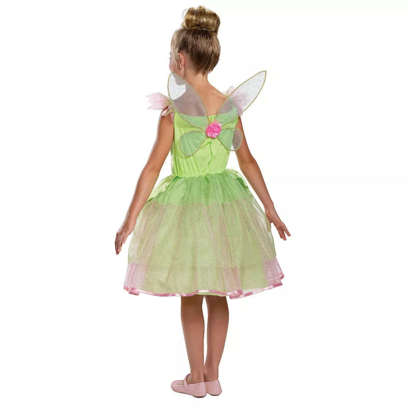 Child Girls Classic Tinker Bell Fairy Dress Halloween Costume Small 4 -6X New - - SBKGifts.com