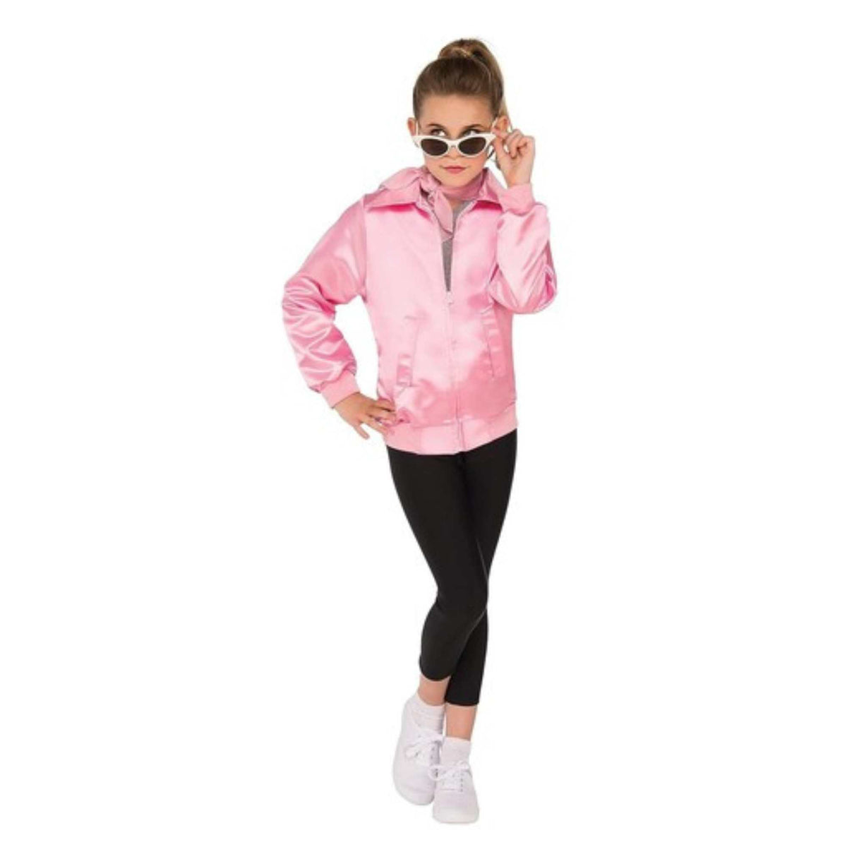 (61486) Child Girls Grease Pink Ladies Jacket Halloween Costume Medium (8 -10) New