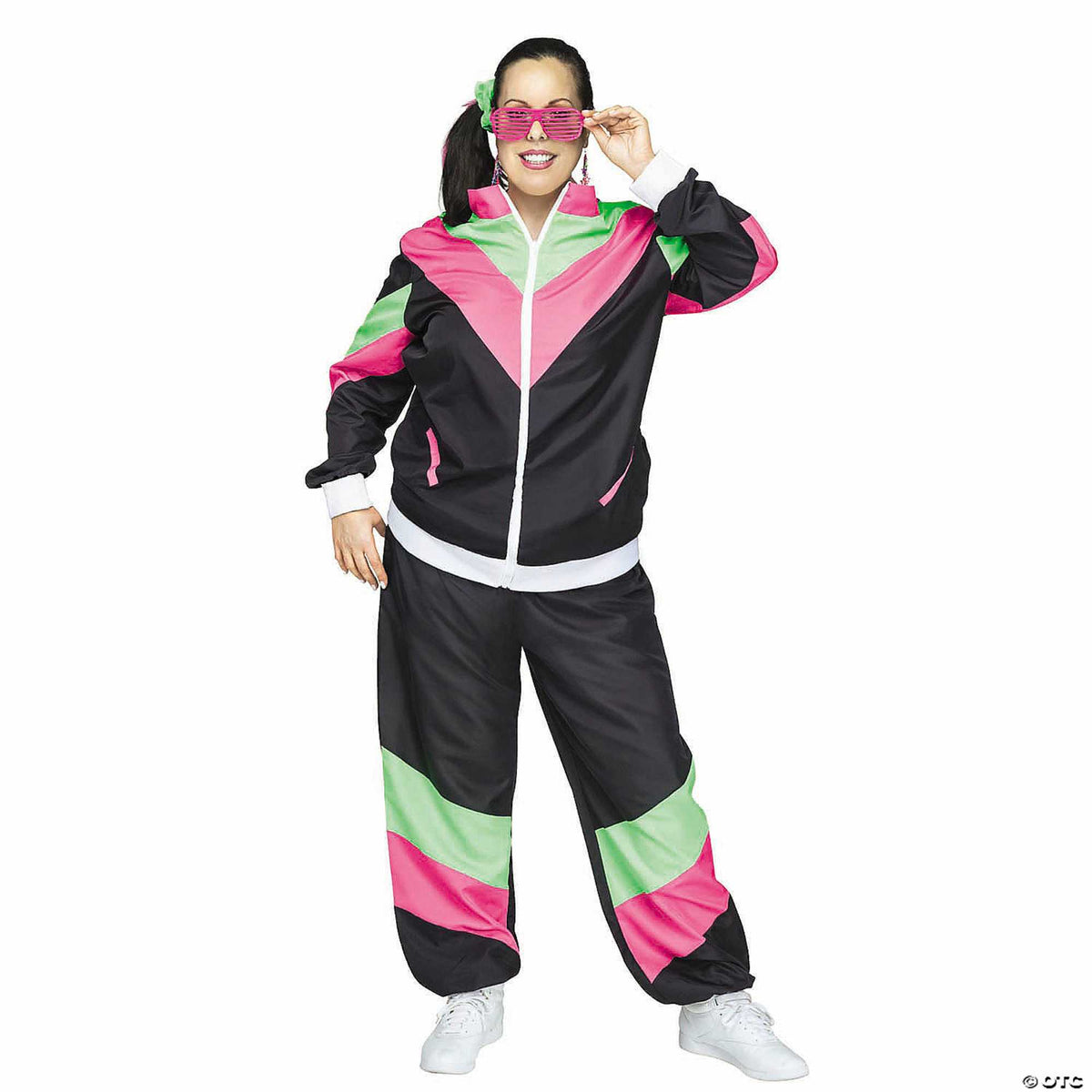Women's Multicolor 80’S Track Suit Halloween Costume 2X 22W-24W New 61499