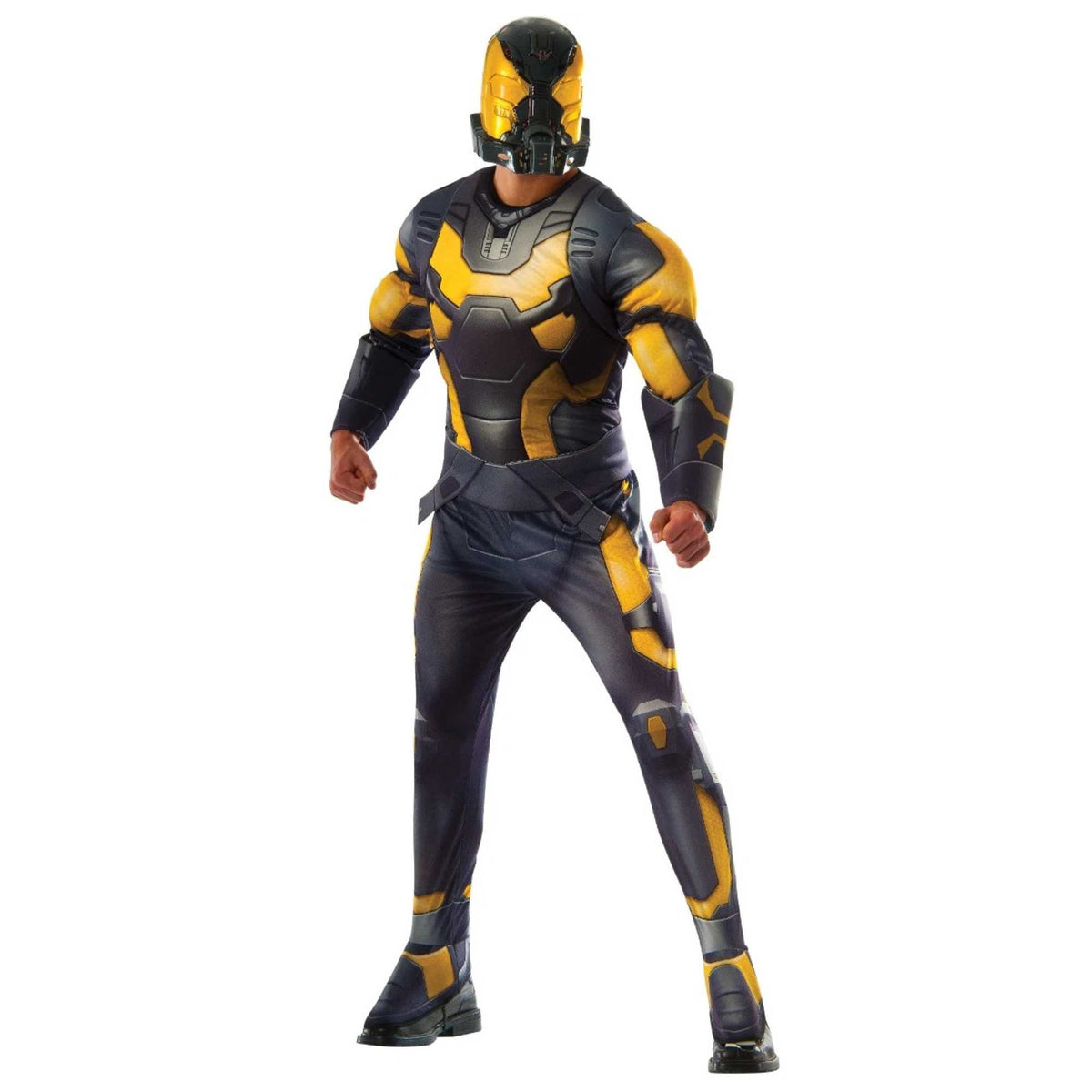 (61505) Men's Deluxe Marvel Ant-Man Yellow Jacket Halloween Costume With Mask Up To Jacket 44  New