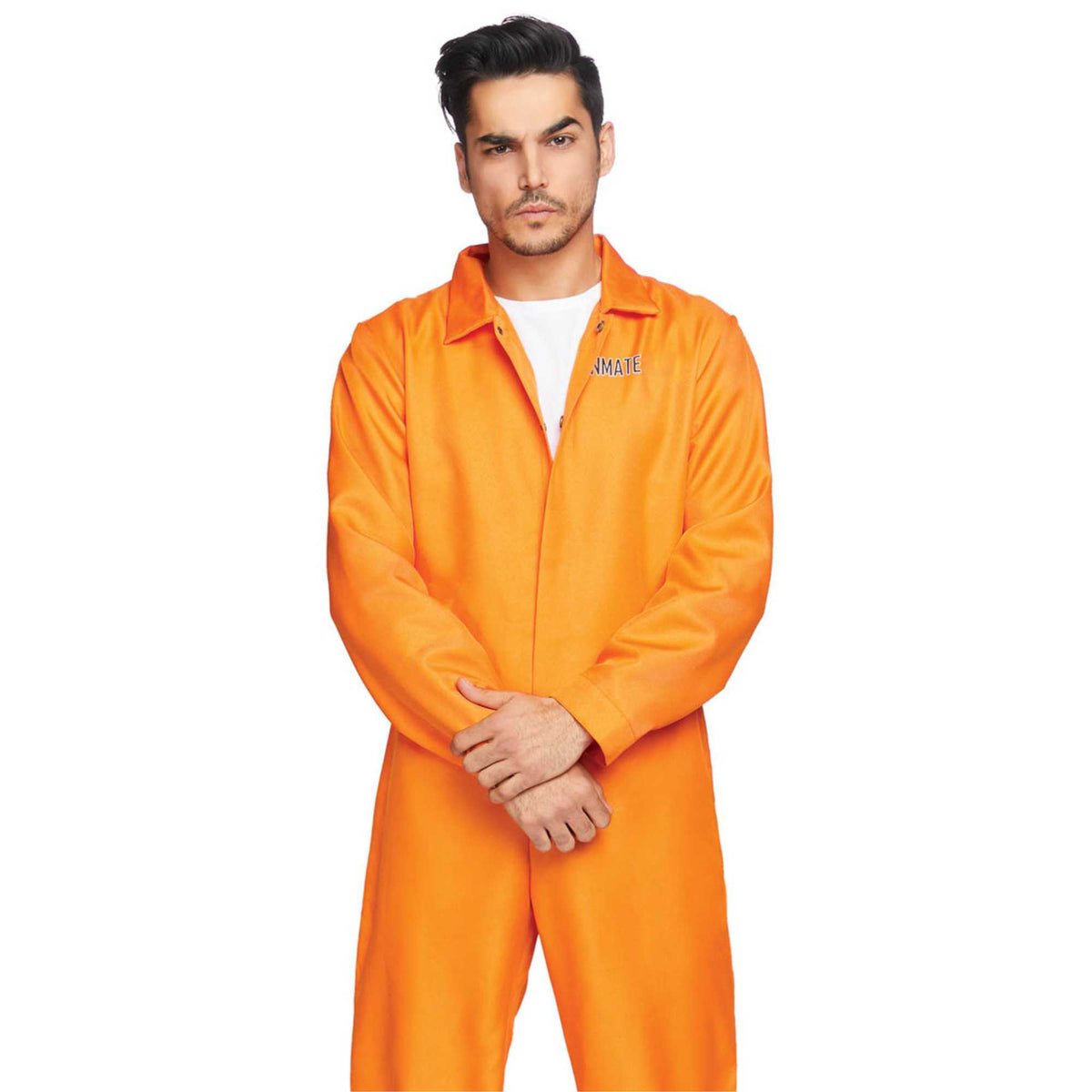 (61506) Men's Prison Jumpsuit Halloween Costume One Size  New