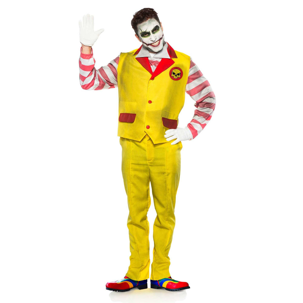 Men's Evil Fast Food Clown Halloween Costume Sm/Med  New - - SBKGifts.com