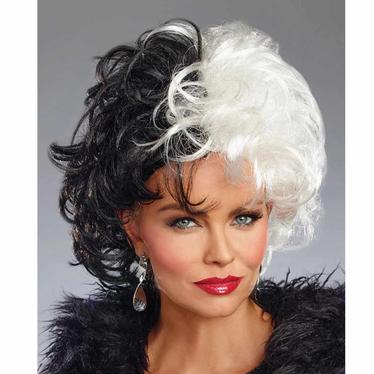 Dalmatian Diva Cruella De Vil Wig Halloween Costume New 61518