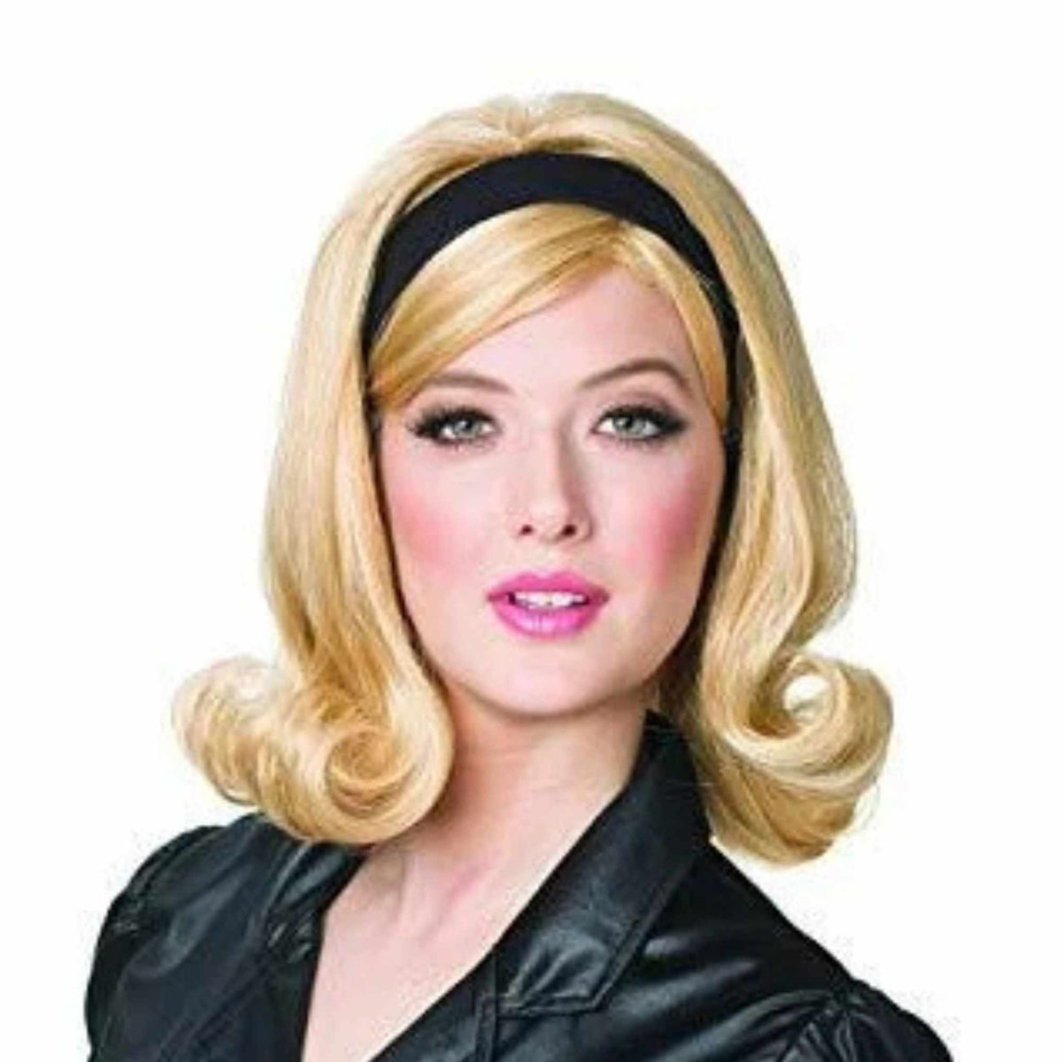 (61519) Culture 60S Flip Blonde Hairspray Wig Halloween Costume New