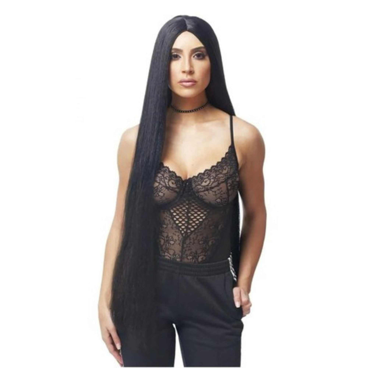 (61526) Women's Adult Black Wig Halloween Costume One Size  New