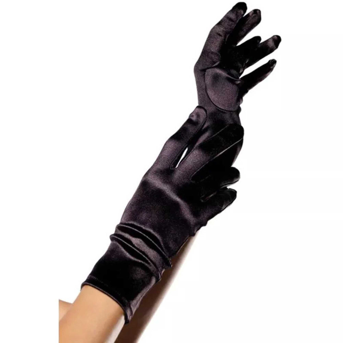 (61530) Wrist Length Satin Gloves Halloween Costume One Size  New