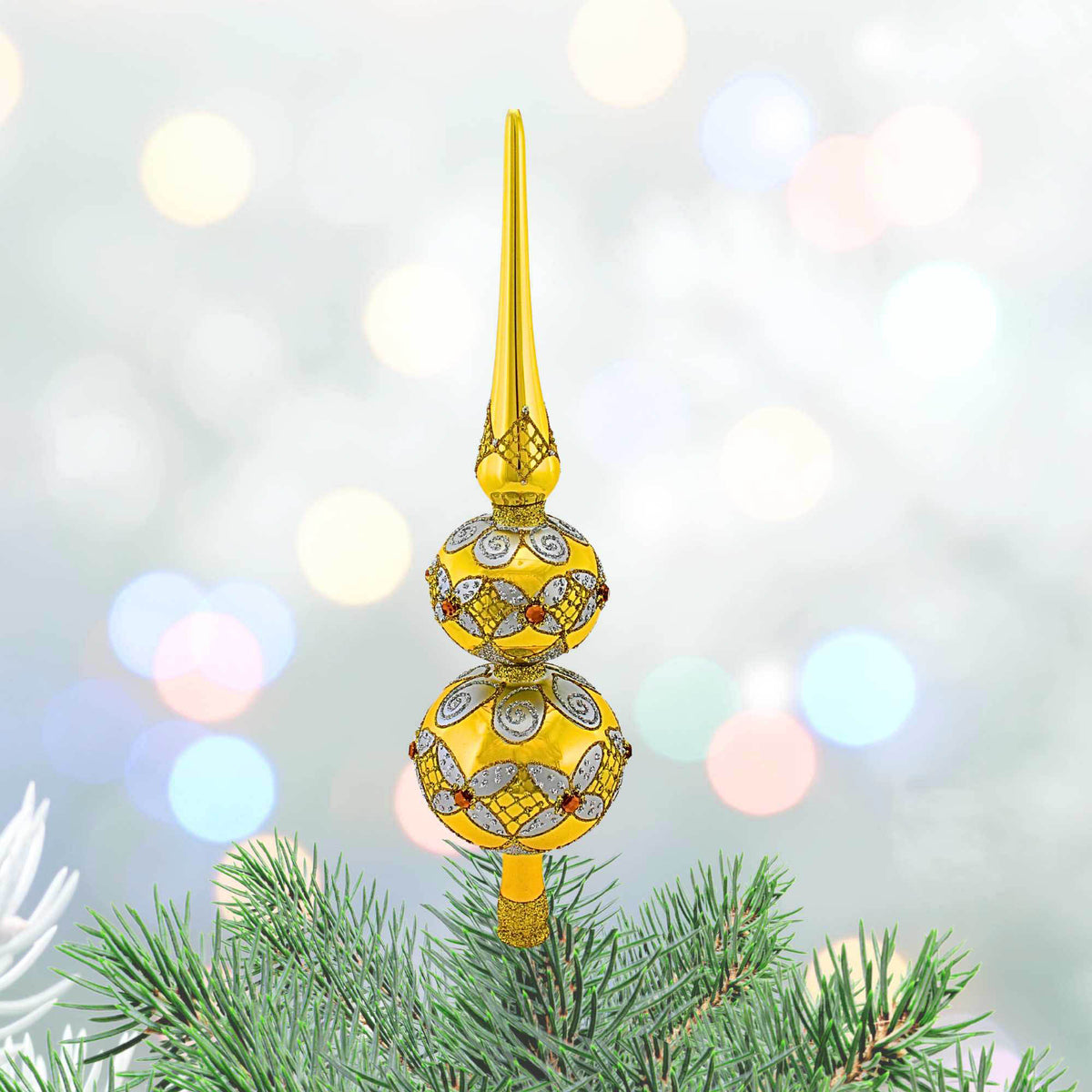 Miss Christmas Yellow Gold Tree Topper - - SBKGifts.com