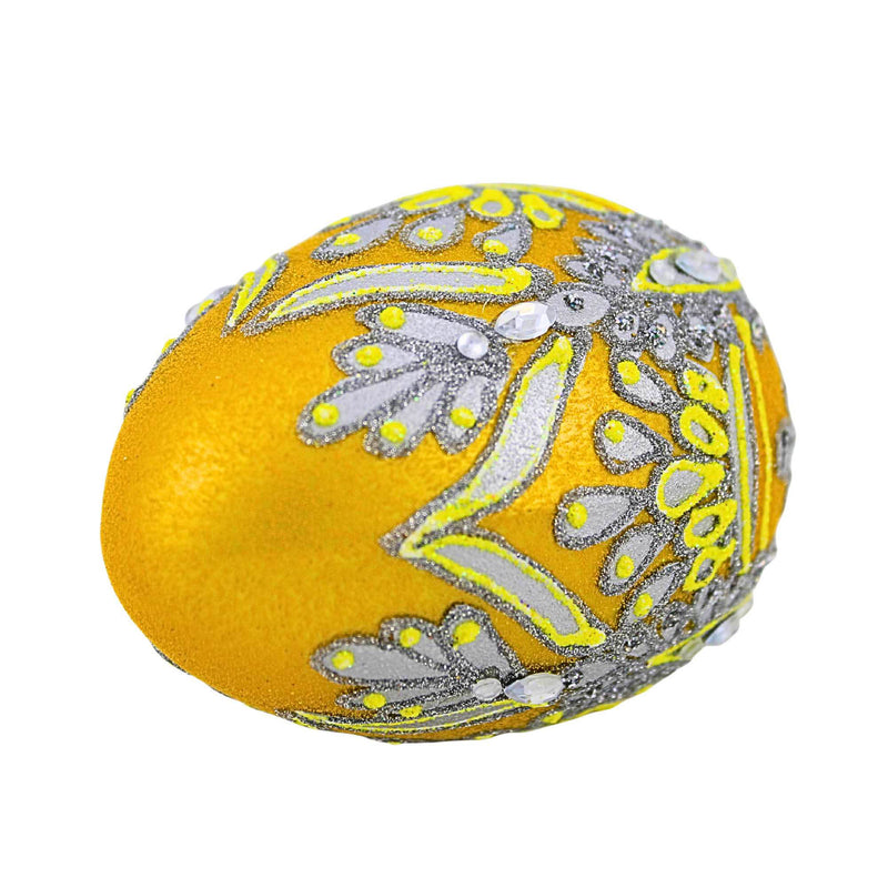 Miss Christmas Small Palace Yellow Faberge Egg - - SBKGifts.com