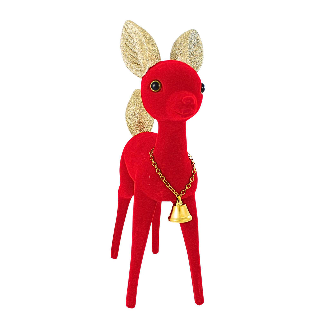 Cody Foster Kitschy Flocked Deer Red - - SBKGifts.com