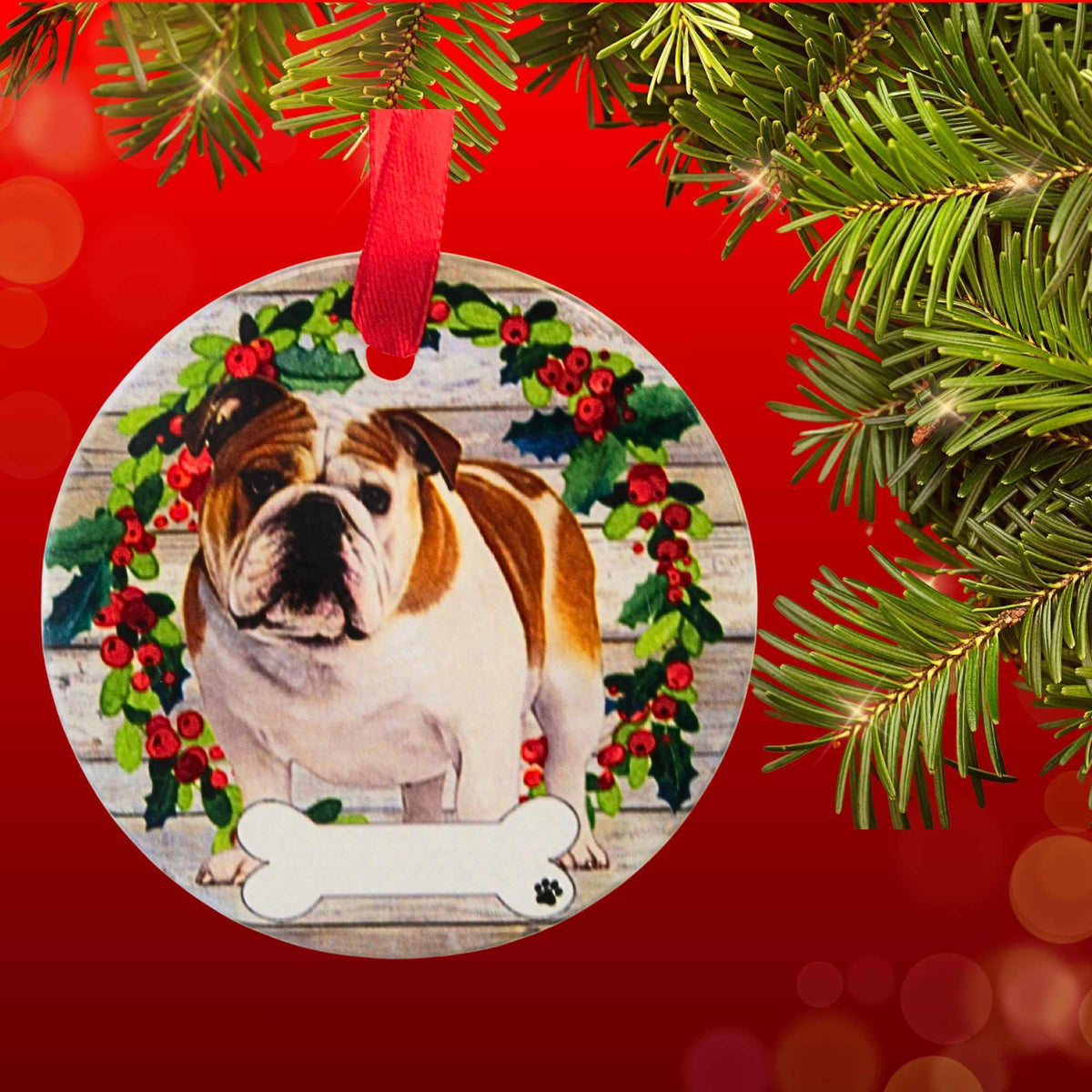 E & S Imports Ceramic Bulldog Ornament - - SBKGifts.com