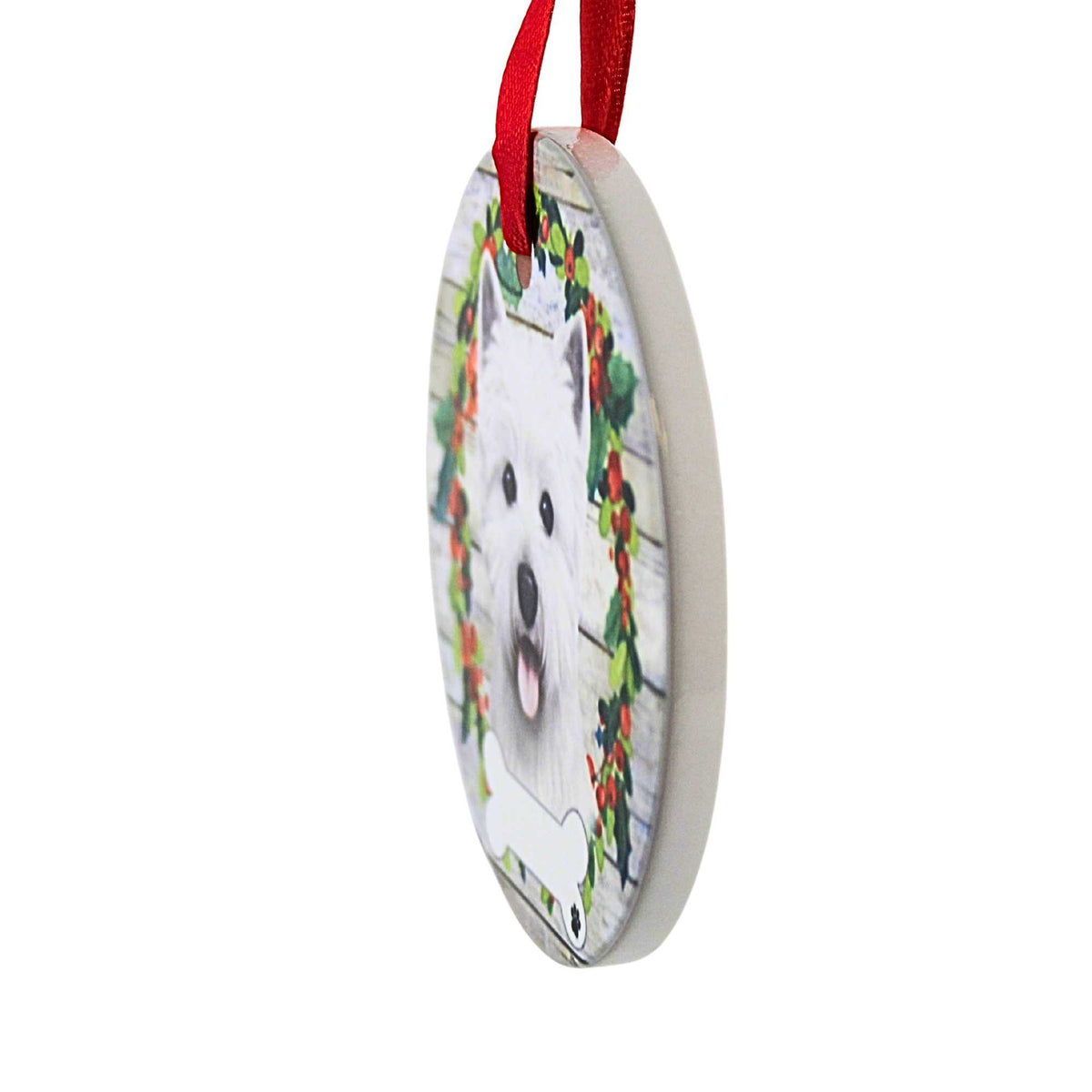 E & S Imports Ceramic Westie Ornament - - SBKGifts.com