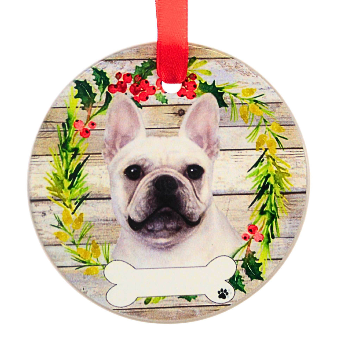 61565 Ceramic French Bulldog Ornament 55065