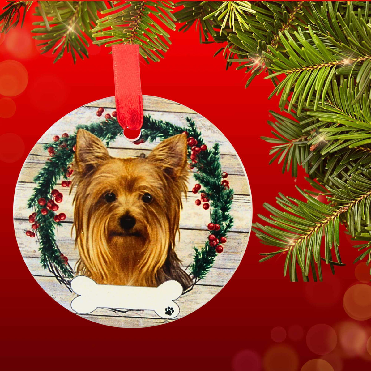 E & S Imports Ceramic Yorkie Ornament - - SBKGifts.com