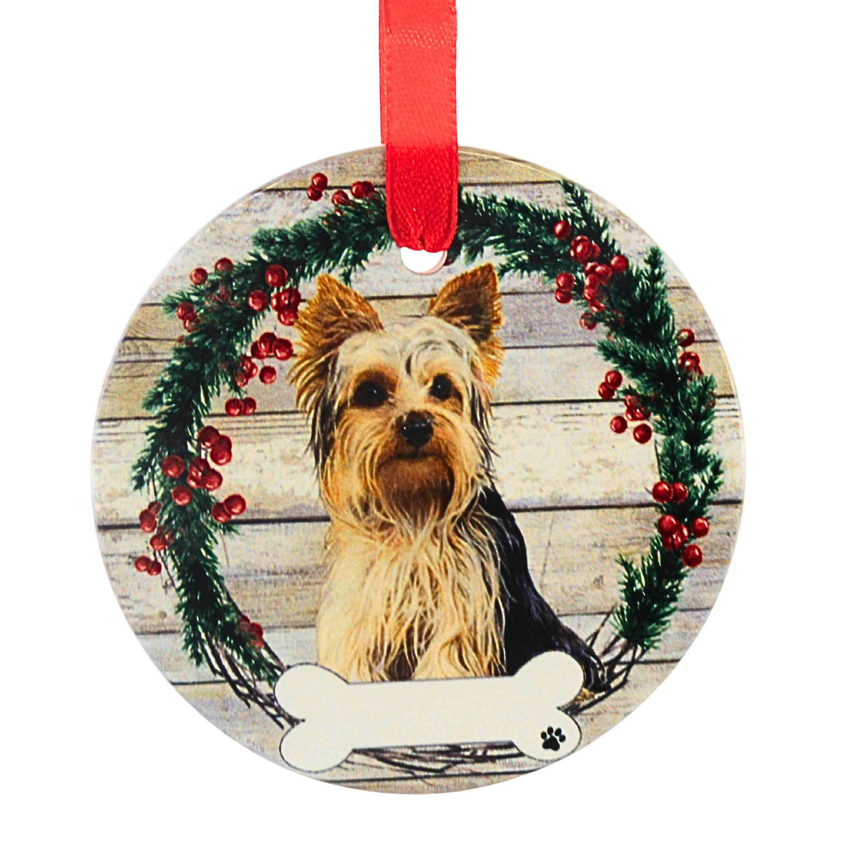 61567 Ceramic Yorkie Ornament 55046FB