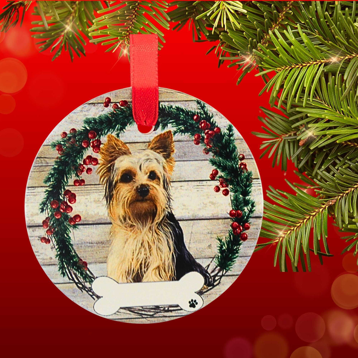 E & S Imports Ceramic Yorkie Ornament - - SBKGifts.com