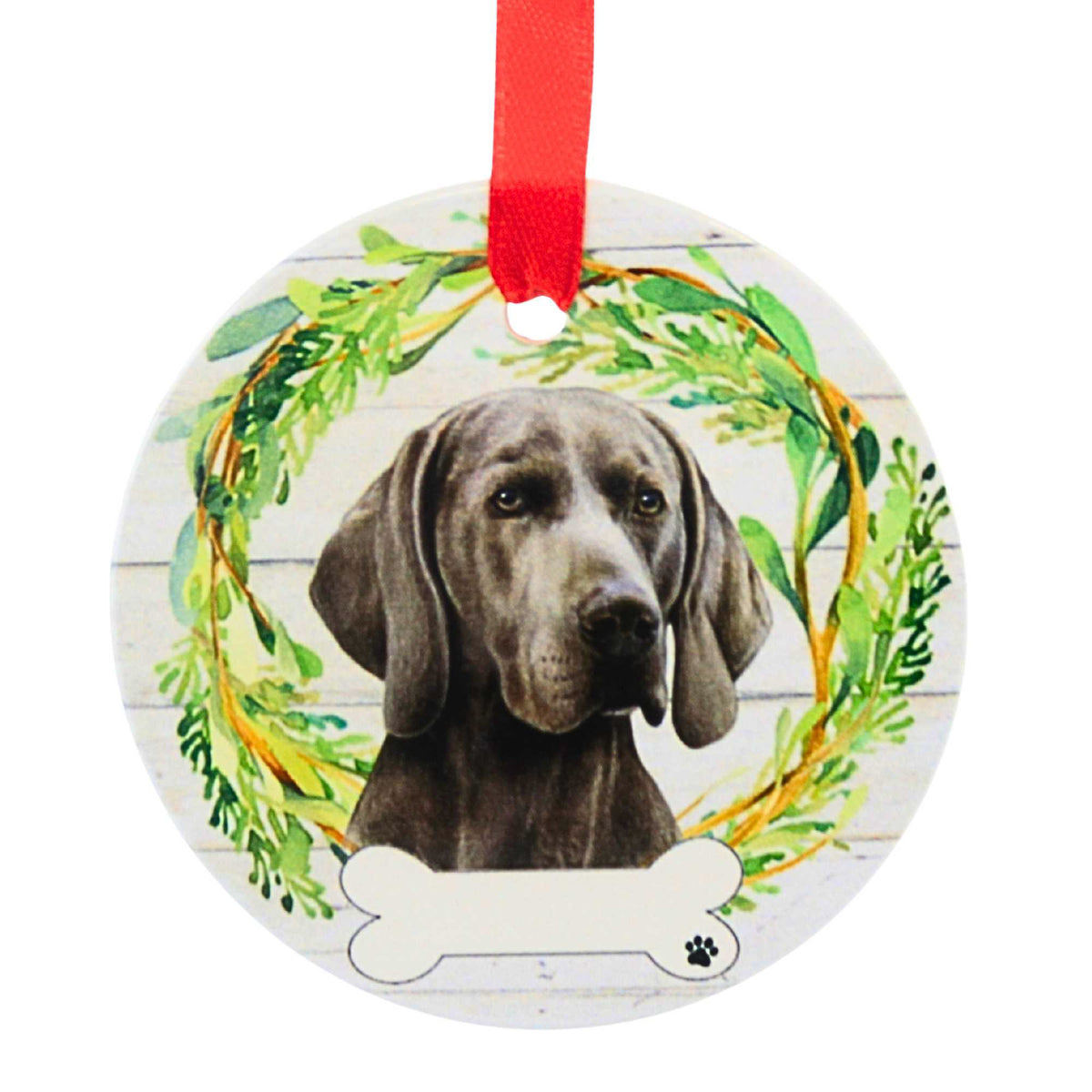 61568 Ceramic Weimaraner Ornament 55054