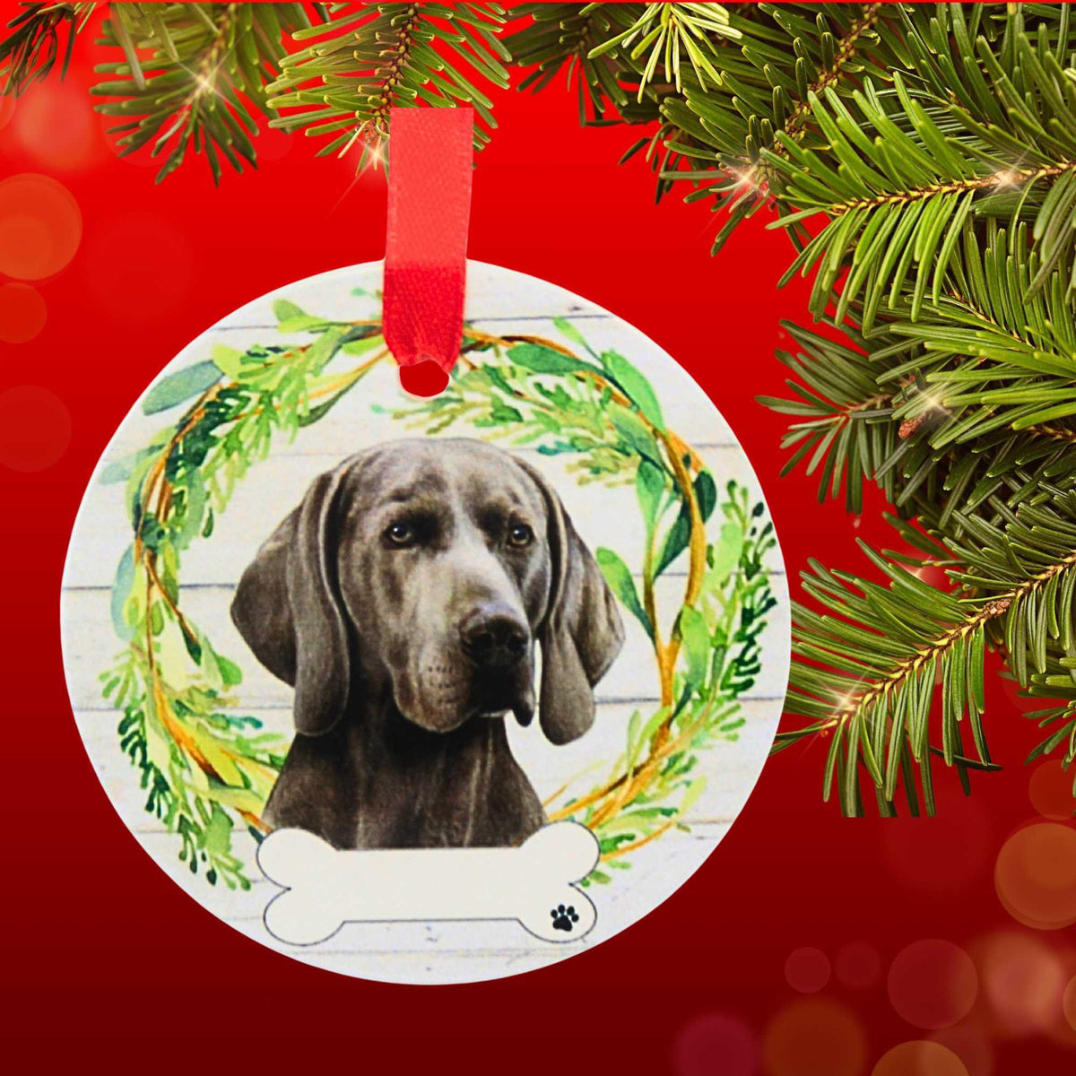 E & S Imports Ceramic Weimaraner Ornament - - SBKGifts.com