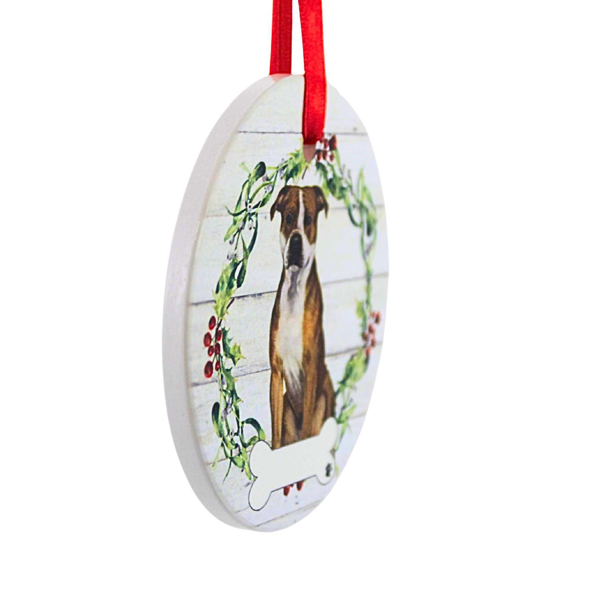 E & S Imports Ceramic Pit Bull Ornament - - SBKGifts.com