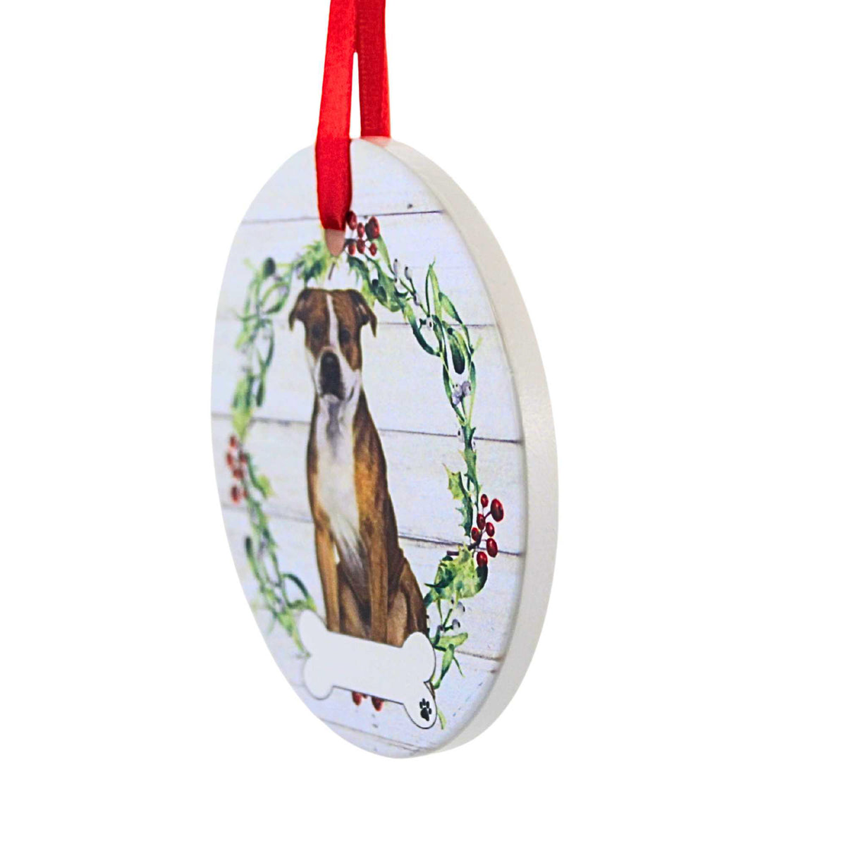 E & S Imports Ceramic Pit Bull Ornament - - SBKGifts.com