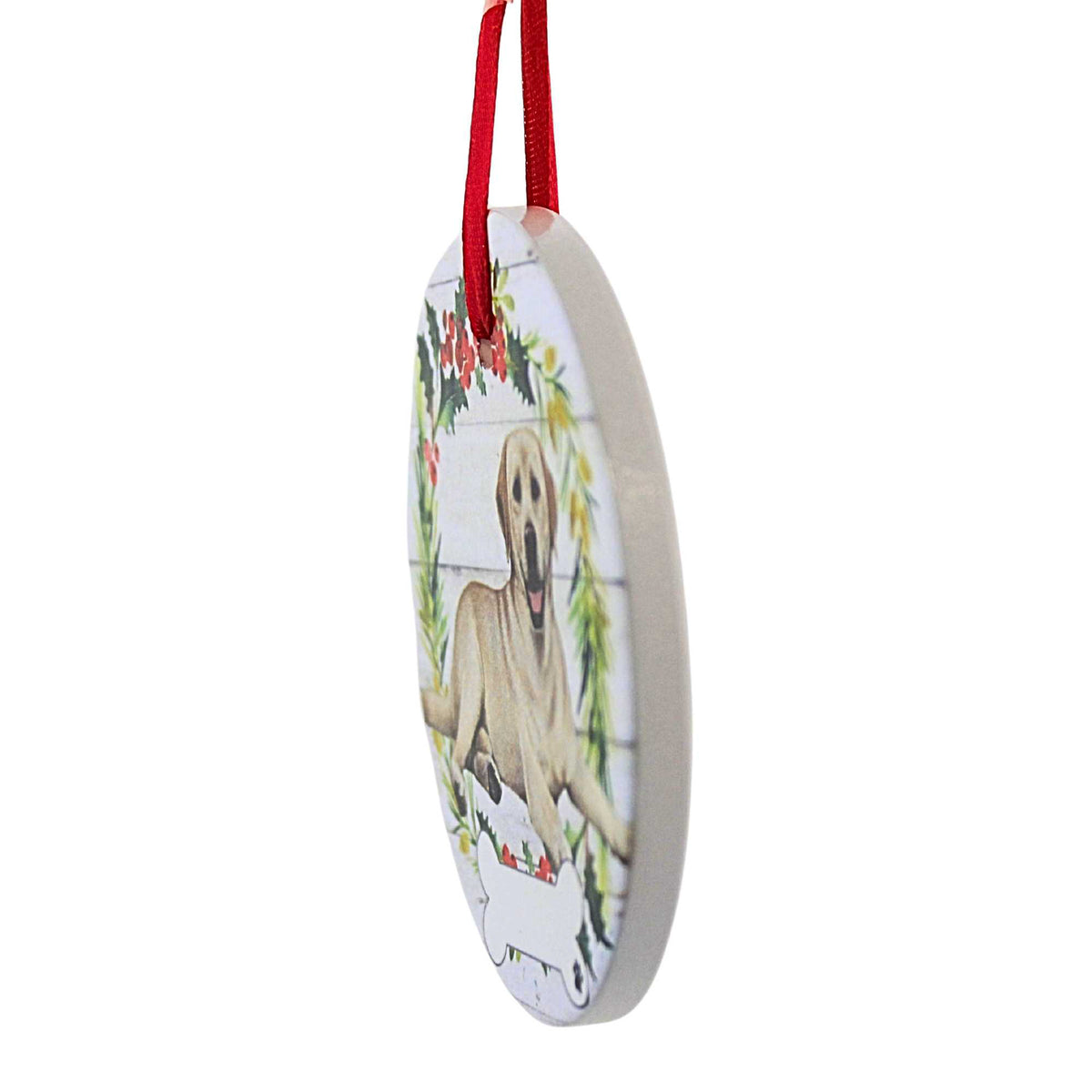 E & S Imports Ceramic Yellow Labrador Ornament - - SBKGifts.com