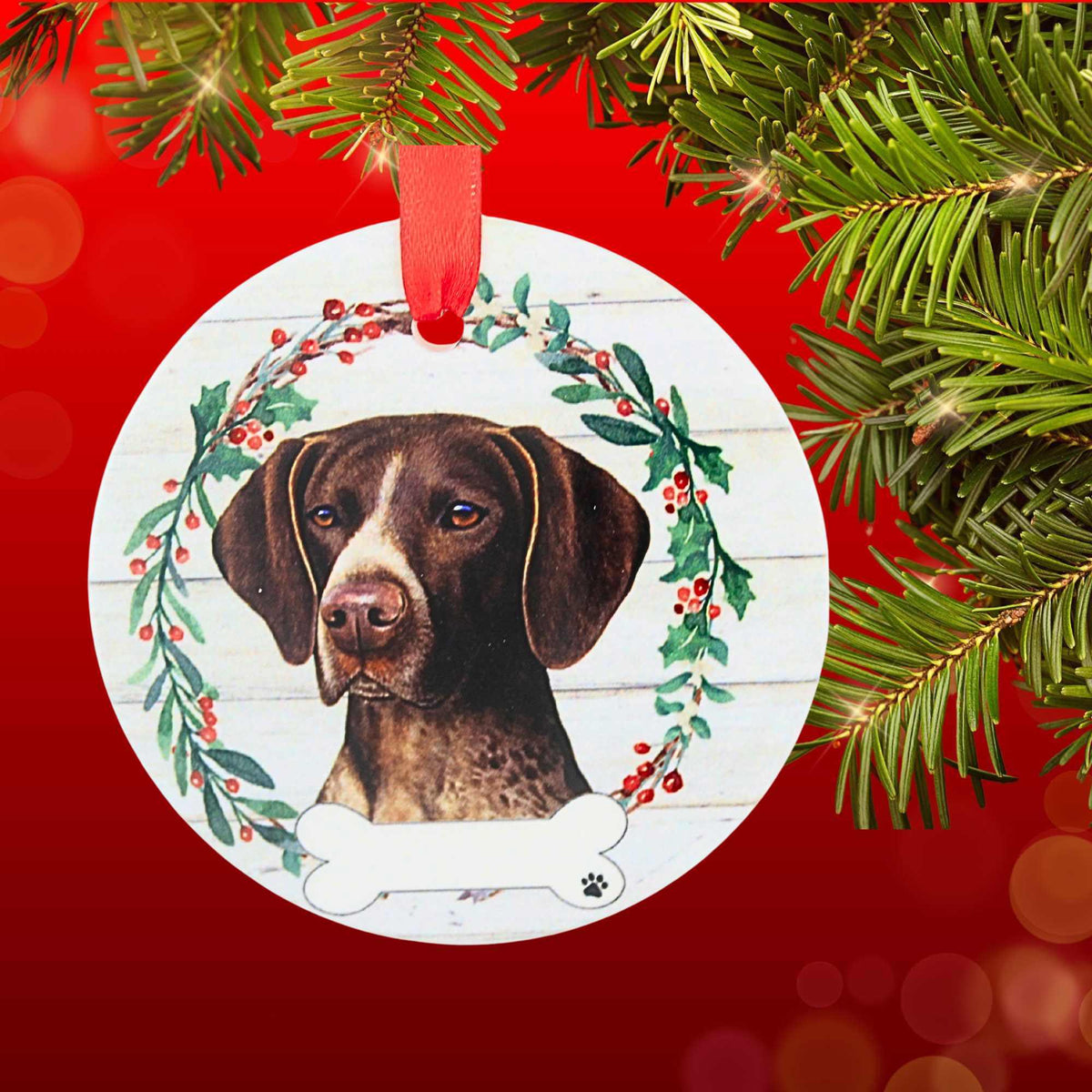 E & S Imports Ceramic German Shorthair Pointer Ornament - - SBKGifts.com