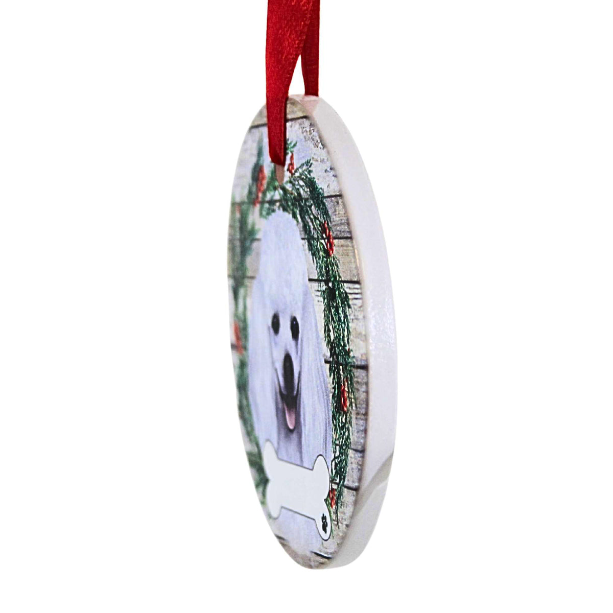 E & S Imports Ceramic Poodle Ornament - - SBKGifts.com