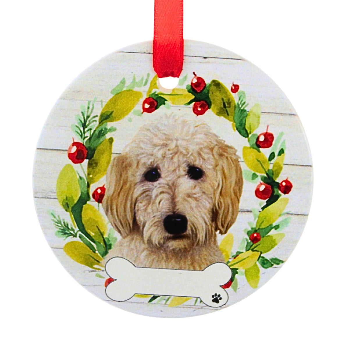 61581 Ceramic Goldendoodle Ornament 550125