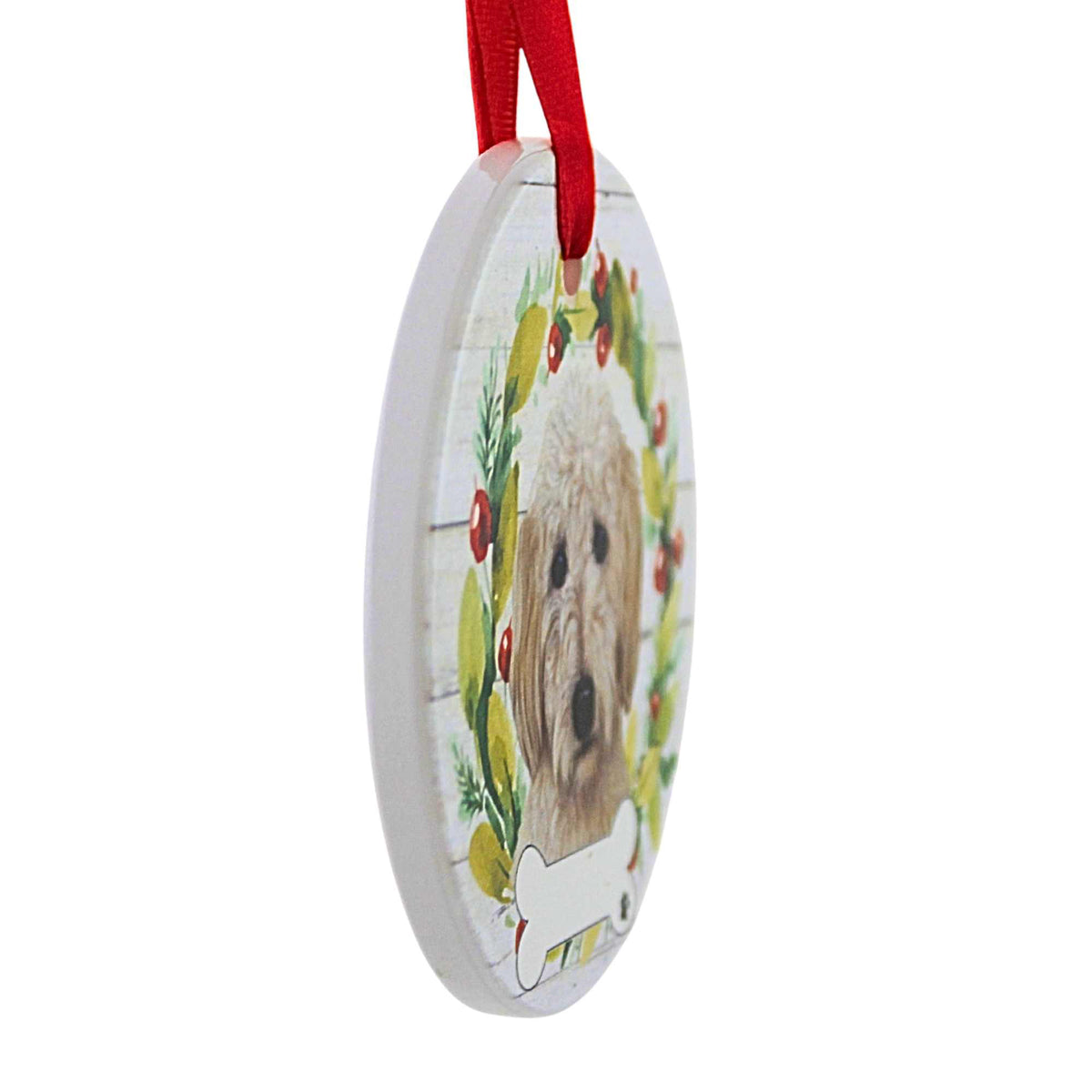 E & S Imports Ceramic Goldendoodle Ornament - - SBKGifts.com