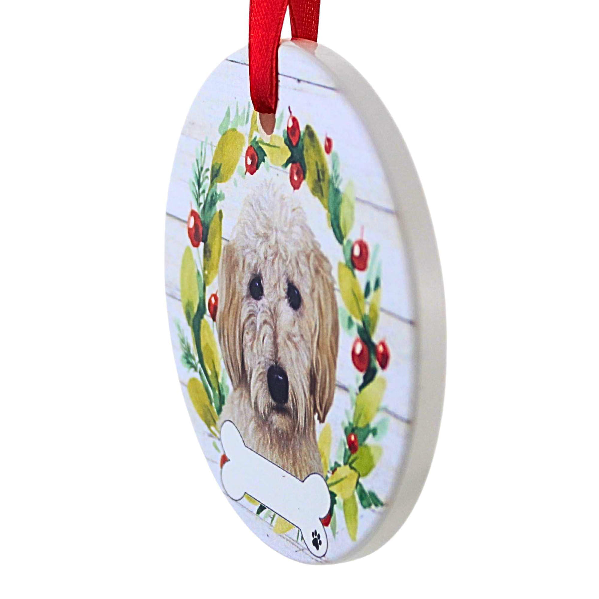 E & S Imports Ceramic Goldendoodle Ornament - - SBKGifts.com
