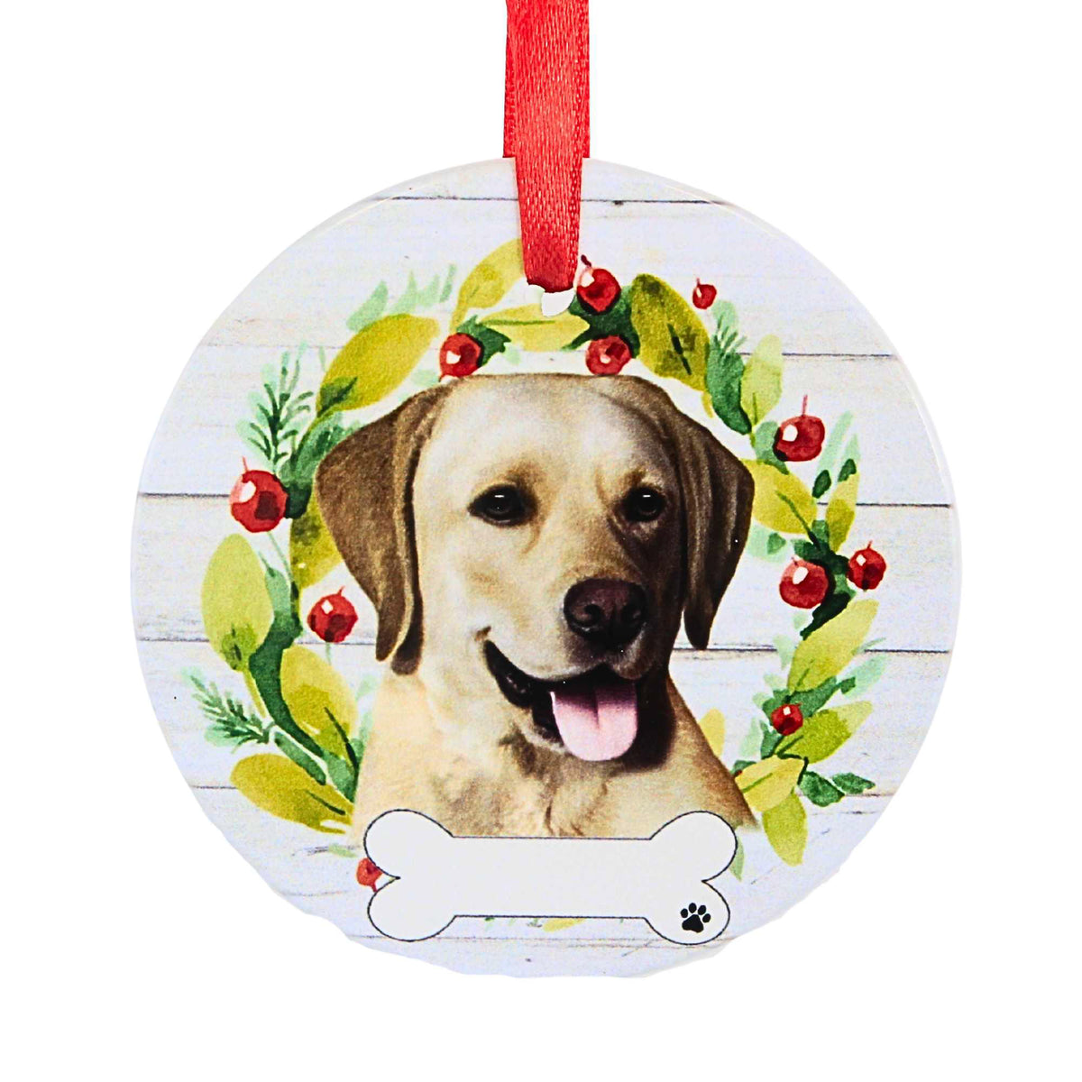 Sec61582 Ceramic Yellow Labrador Ornament SEC55020CRK Seconds
