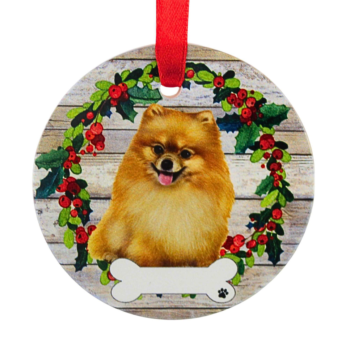 61583 Ceramic Pomeranian Ornament 55027FB
