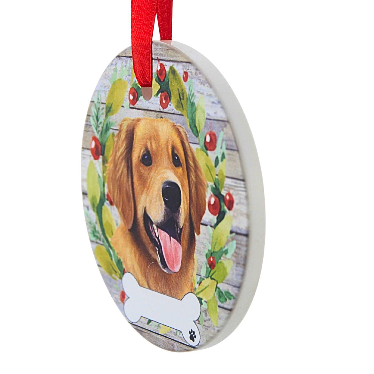 E & S Imports Ceramic Golden Retriever Ornament - - SBKGifts.com