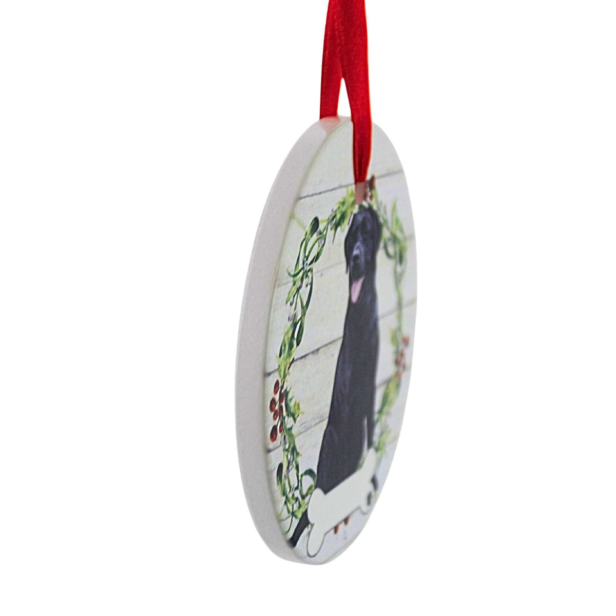 E & S Imports Ceramic Black Labrador Ornament - - SBKGifts.com