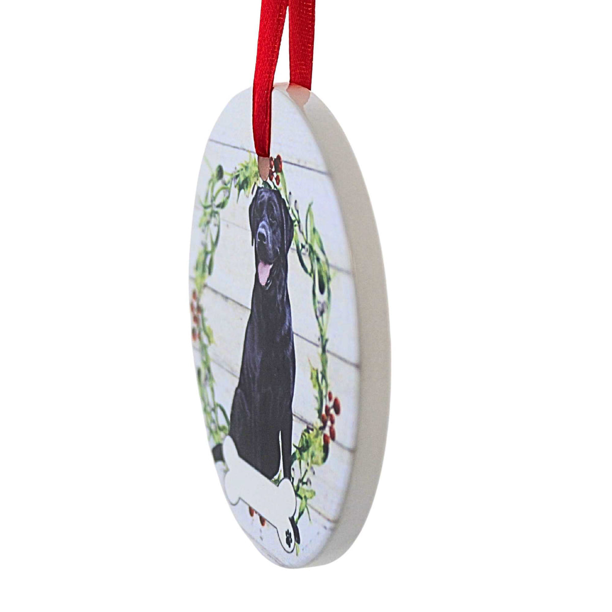 E & S Imports Ceramic Black Labrador Ornament - - SBKGifts.com