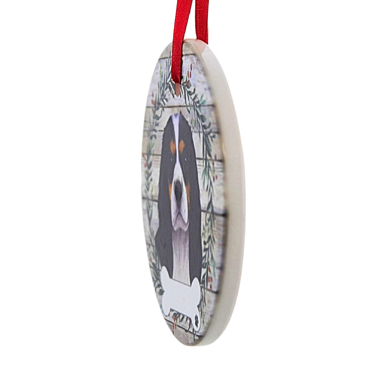 E & S Imports Ceramic Tri-Color King Charles Cavalier Ornament - - SBKGifts.com