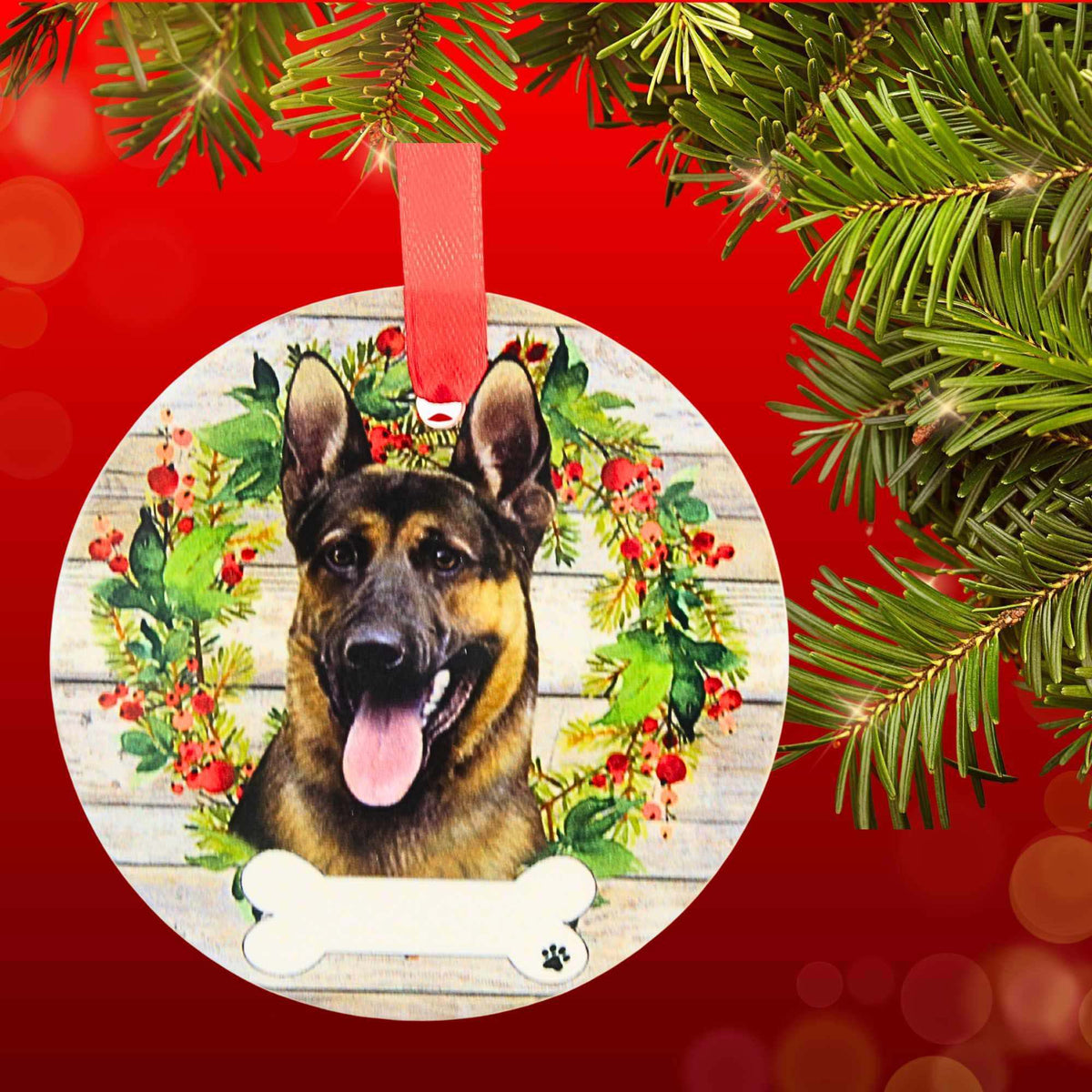 E & S Imports Ceramic German Shepherd Ornament - - SBKGifts.com